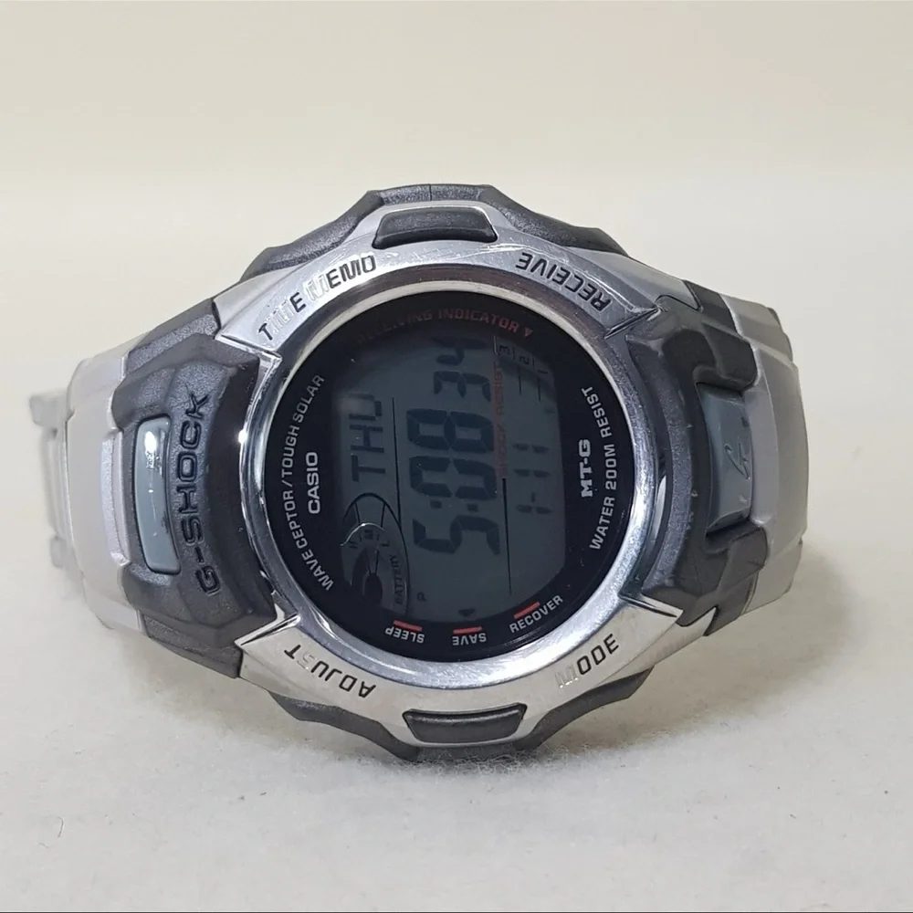 Casio G-Shock MT-G Tough Solar Watch - Black and Silver